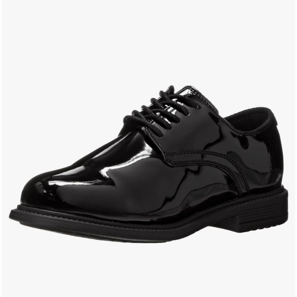 EUC Original S.W.A.T. Men's Classic Black Patent Dress Oxford Work Shoes, Sz 11